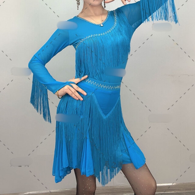 フリンジ ミディアム フレア アシンメトリースカート ds1056