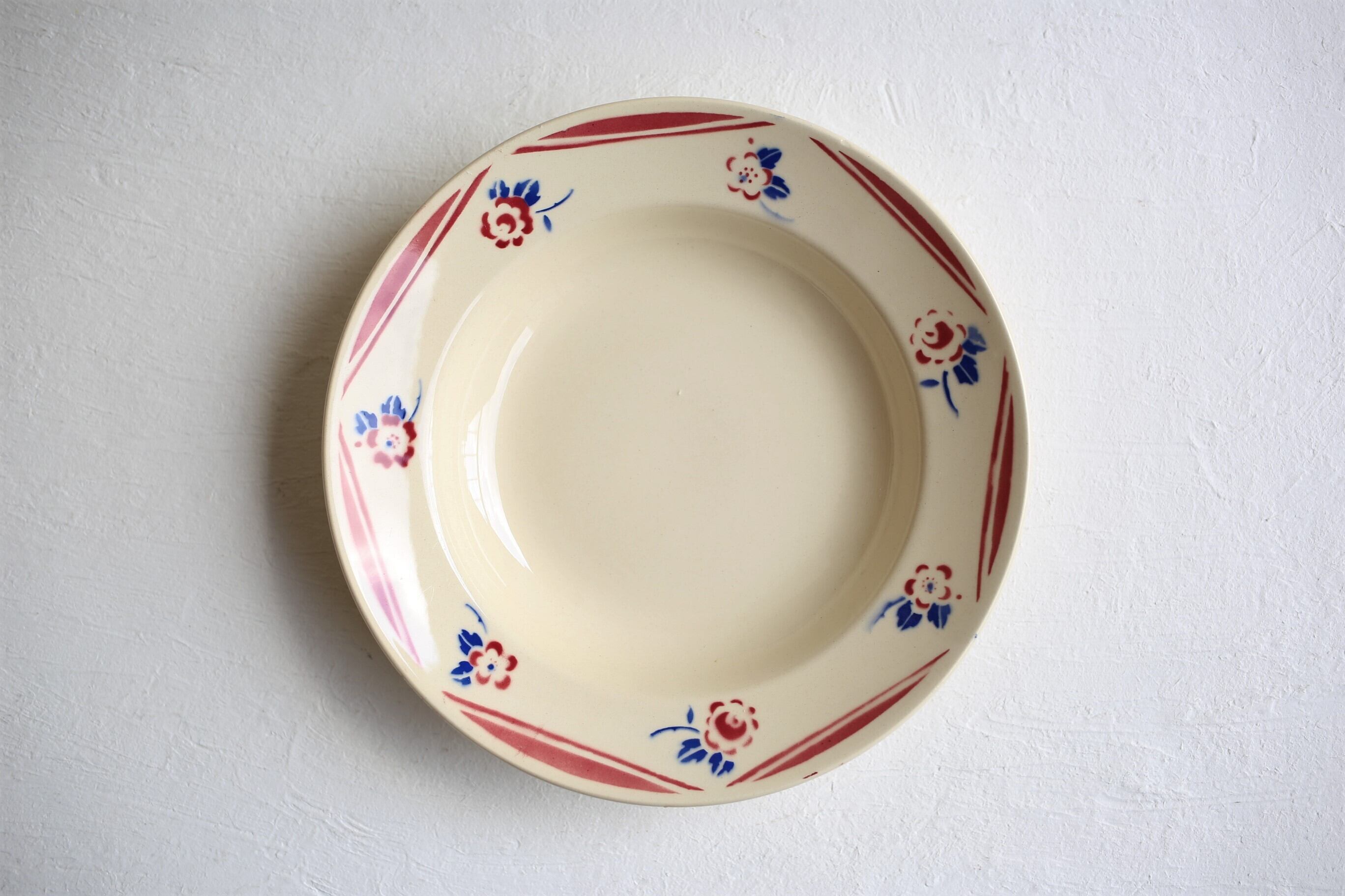 フランス アンティーク ヴィンテージ K&G LUNÉVILLE リュネヴィル 深皿『LUCE』N-00986a