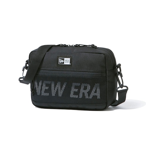 NEW ERA ニューエラ ショルダーポーチ ラージ 2L プリントロゴ ブラック × ホワイト 14521315