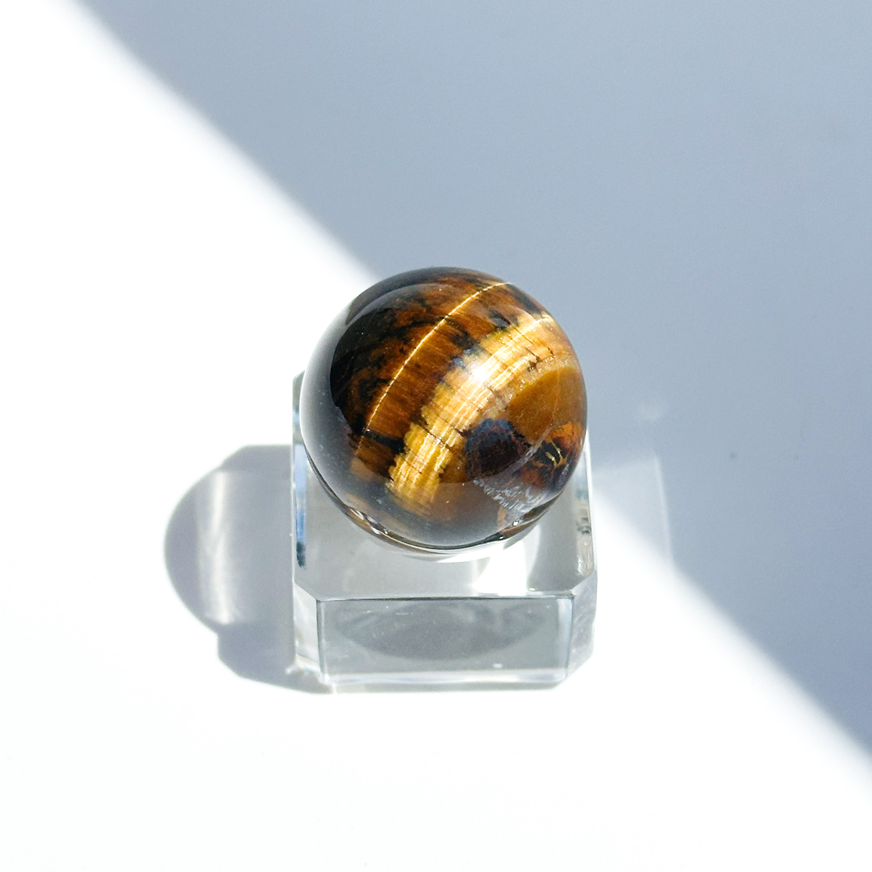 タイガーアイ スフィア 特大10cm 1558g 猫目光 シャトヤンシー 丸玉 タイガーアイ スフィア（丸玉）51◇ Tiger's eye ◇天然石・鉱物