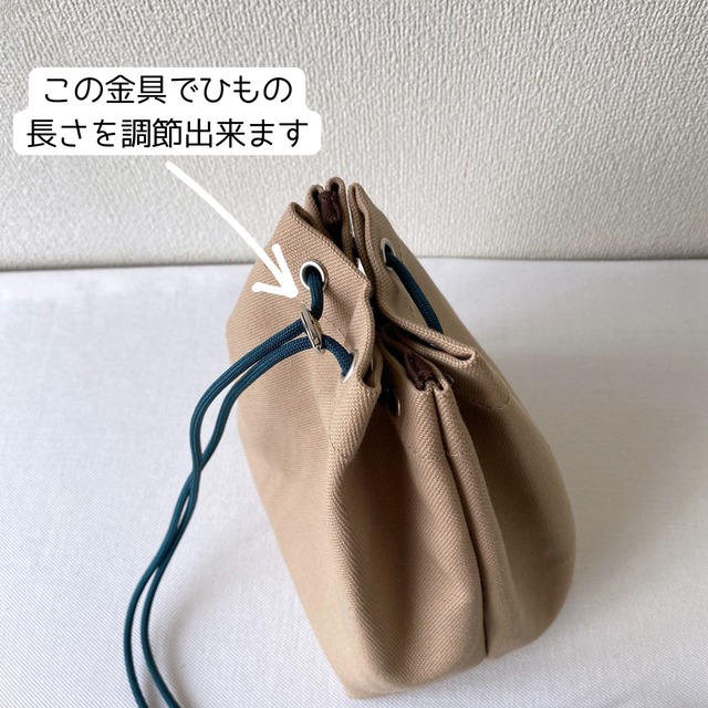 【全9色】シンプル巾着／倉敷帆布 8号帆布【受注制作】