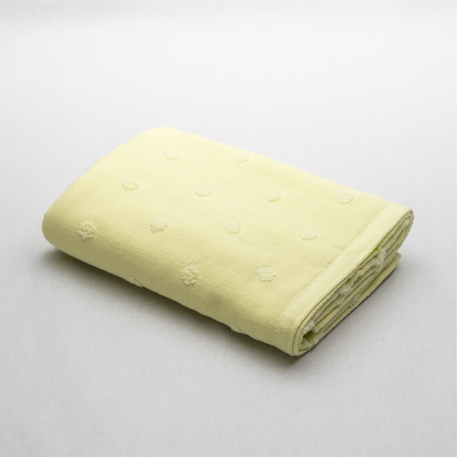 ハーブ染め 水玉タオル（バスタオル）