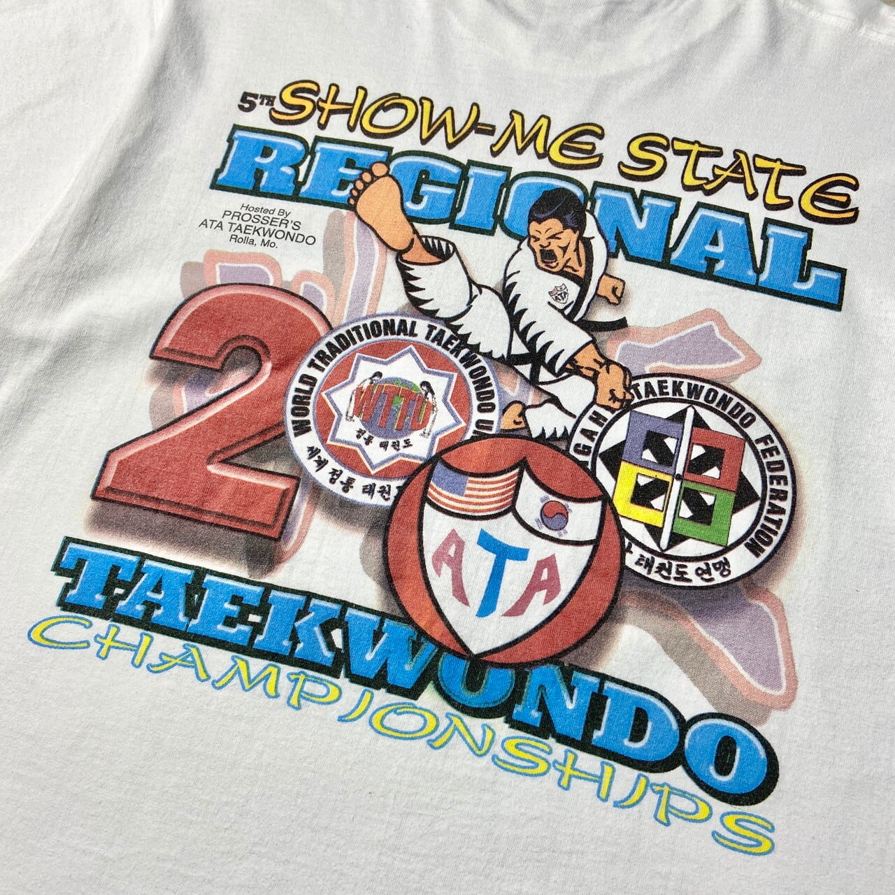 00年代 TAEKWONDO CHAMPIONSHIPS 2000 バックプリントTシャツ メンズL 