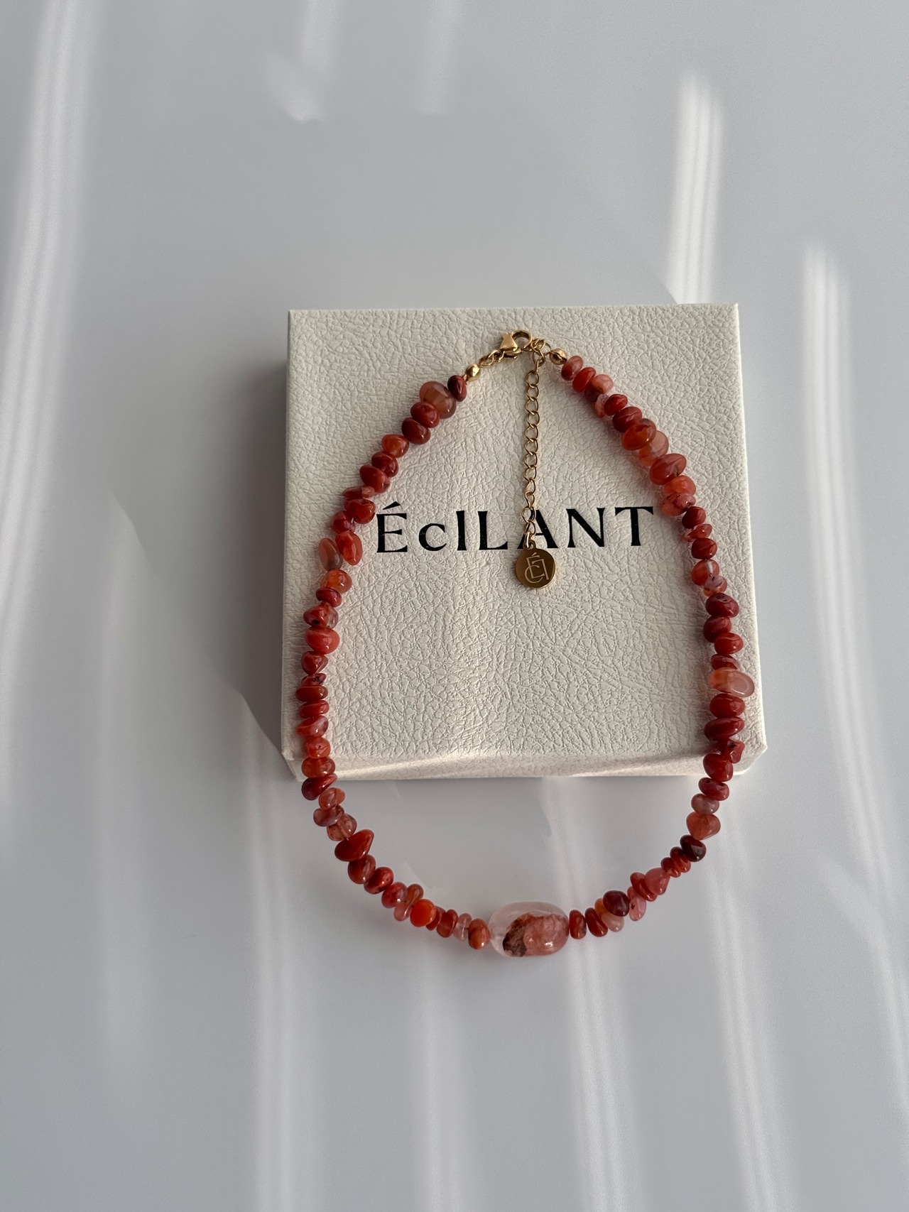 Carnelian choker necklace［GSN095］