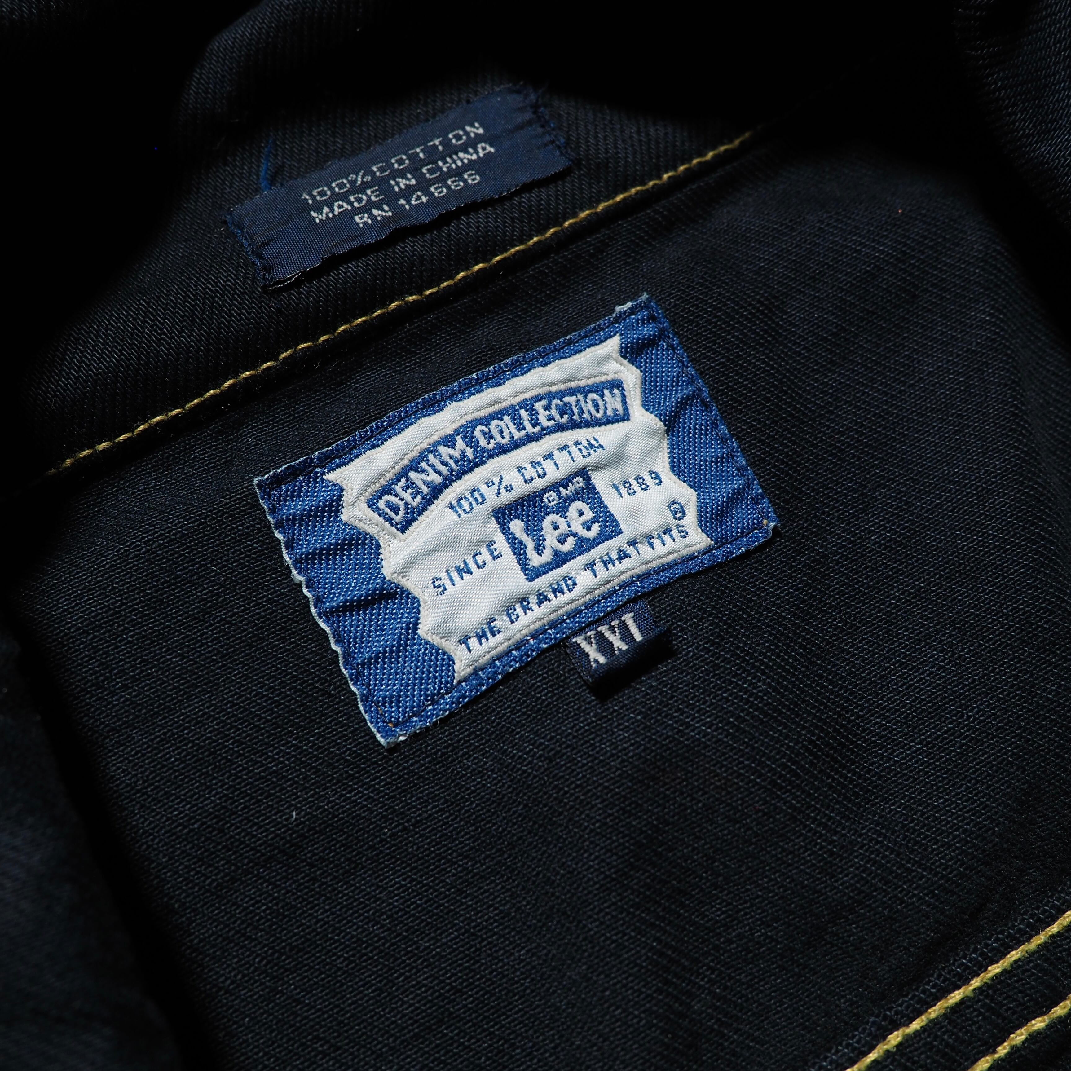 ” Lee ” Black hand dyed King loose silhouette denim jacket