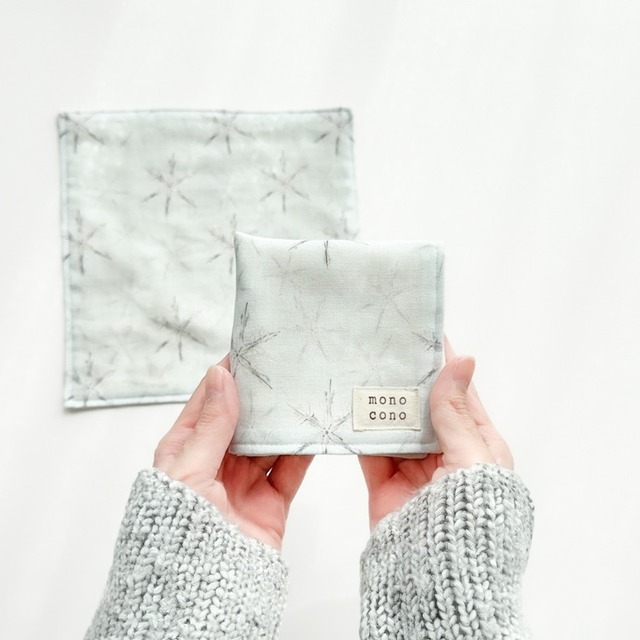 数量限定『 冬のひととき 』名入れ可｜国産ガーゼ+オーガニックコットン｜ガーゼハンカチ｜プチギフト｜贈り物｜