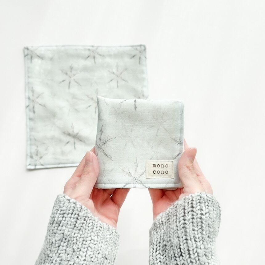 数量限定『 冬のひととき 』名入れ可|国産ガーゼ+オーガニックコットン|ガーゼハンカチ|プチギフト|贈り物|