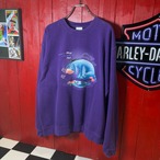 90s〜00s メキシコ製　Winnie the Pooh イーヨー　キャラクタースウェット　紫