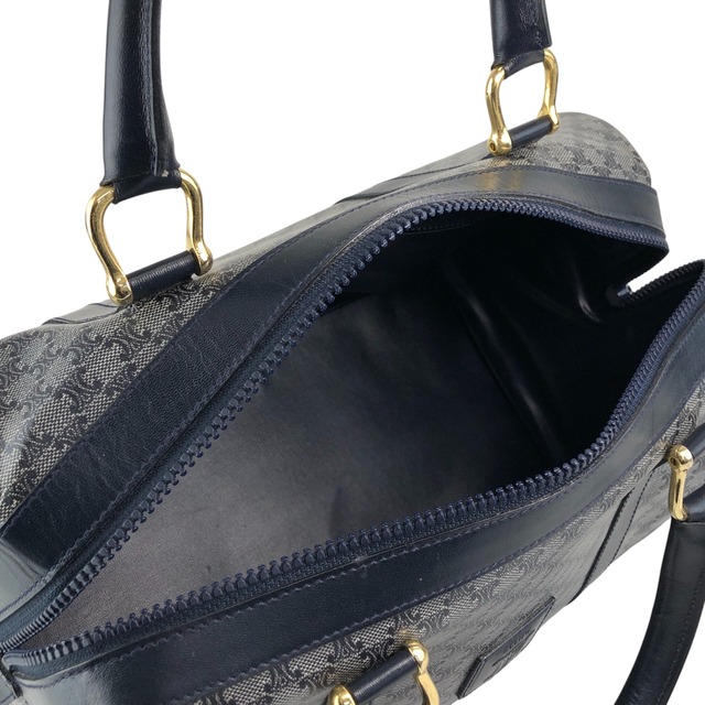 CELINE セリーヌ ブラゾン ブラゾン型押し ボストンバッグ ネイビー vintage ヴィンテージ オールド scyzx6