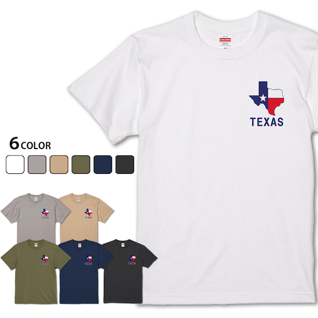 【TEXAS】 テキサス州旗Tシャツ