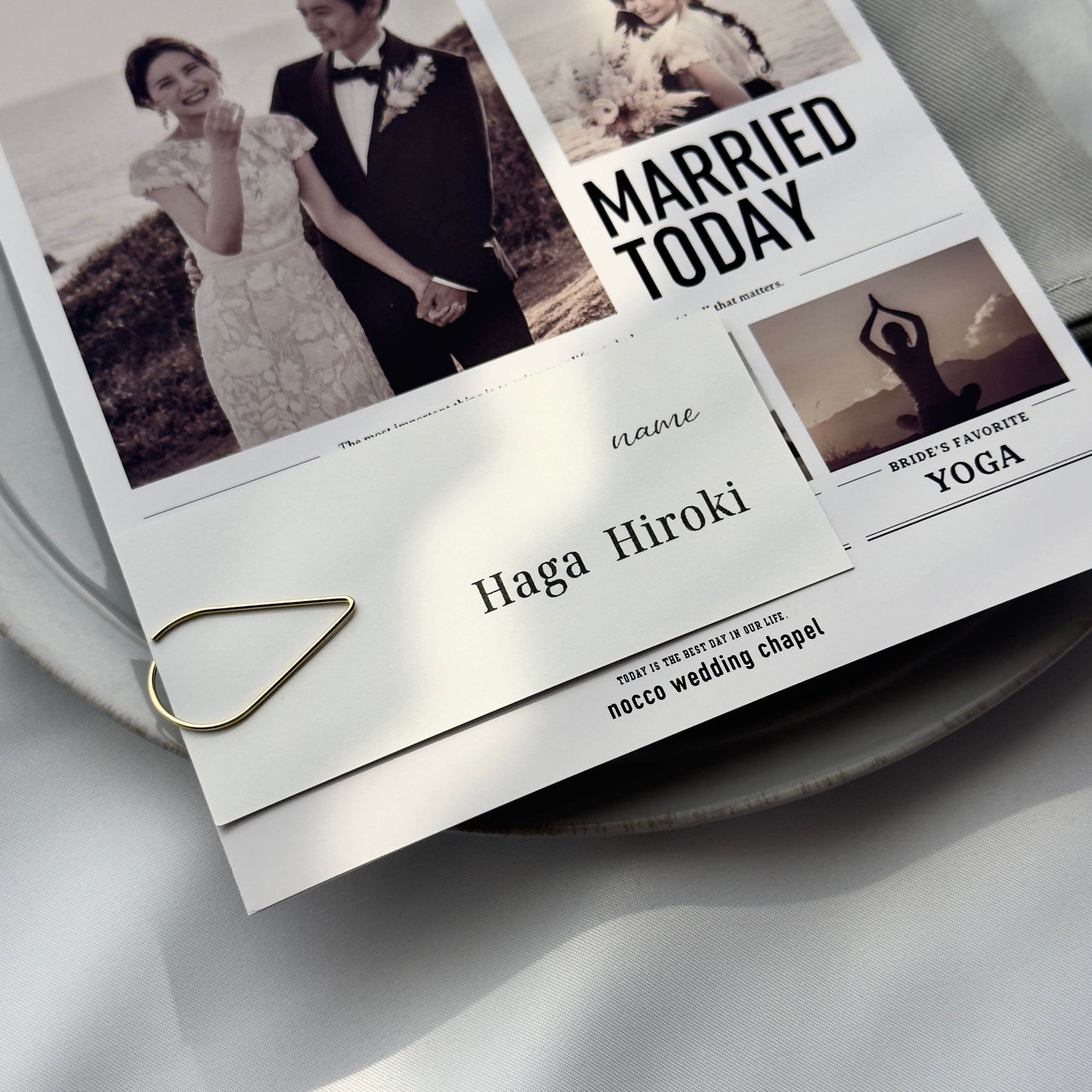 結婚式プロフィールブック席次表［ 8P 中綴じ冊子 ｜ セレクトオーダー