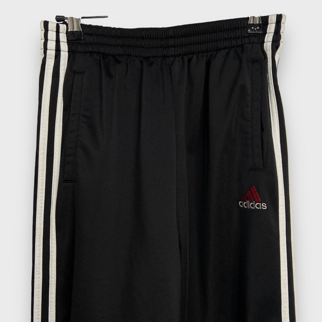 90s adidas アディダス サイドスナップトラックパンツ ジャージ 黒 S