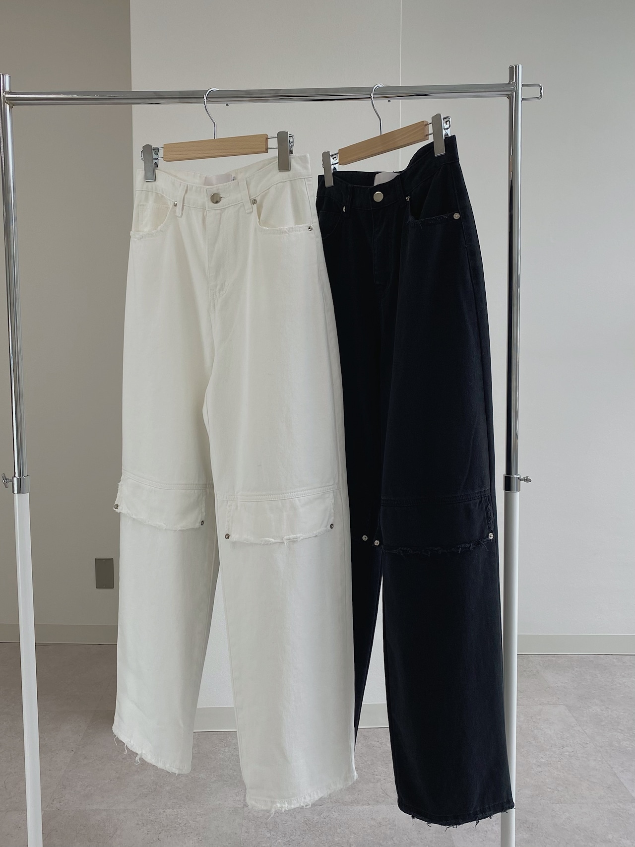 weathering wide cocoon denim pants