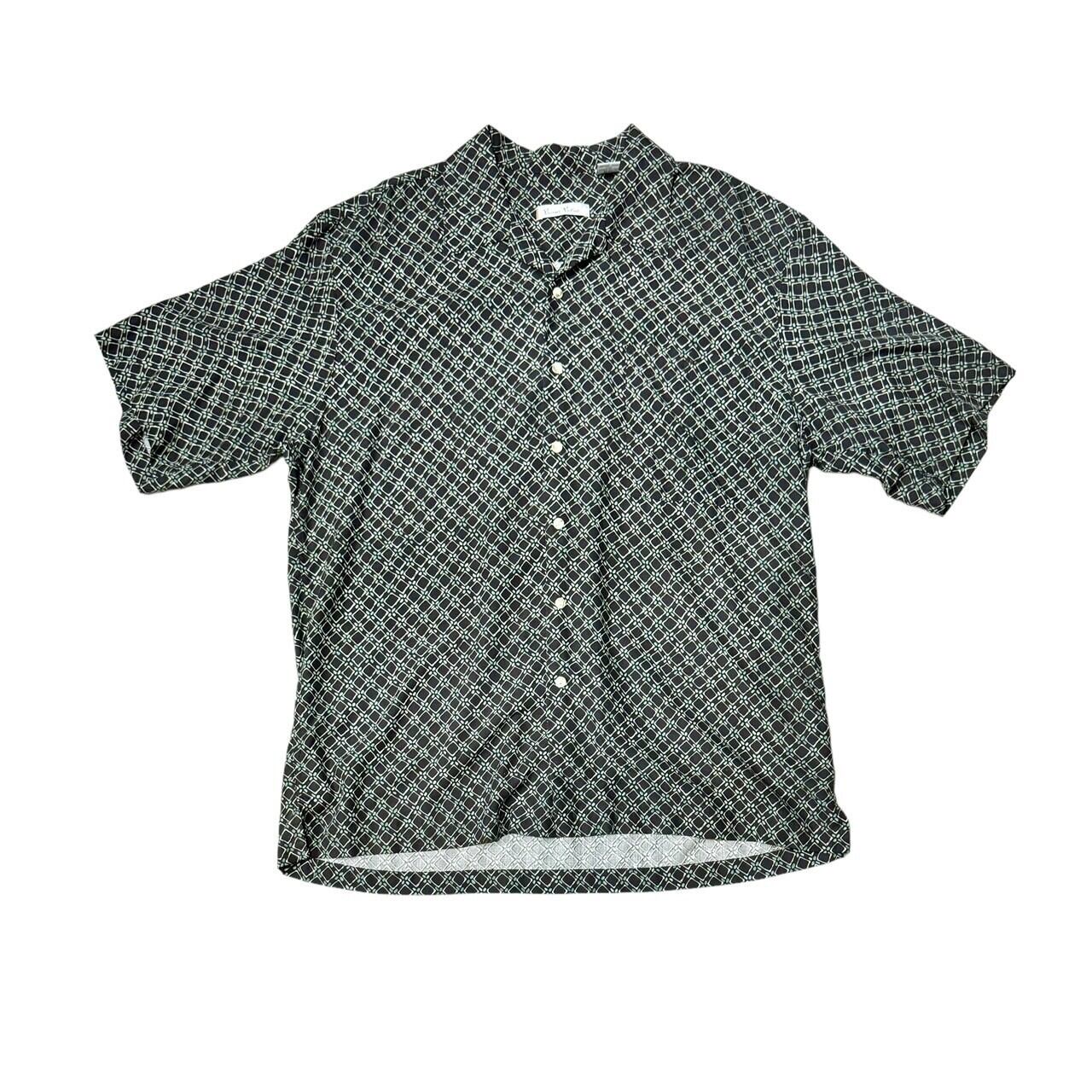 Vintage - Open Collar Graphic Silk Shirt (size-L) ¥13000+tax