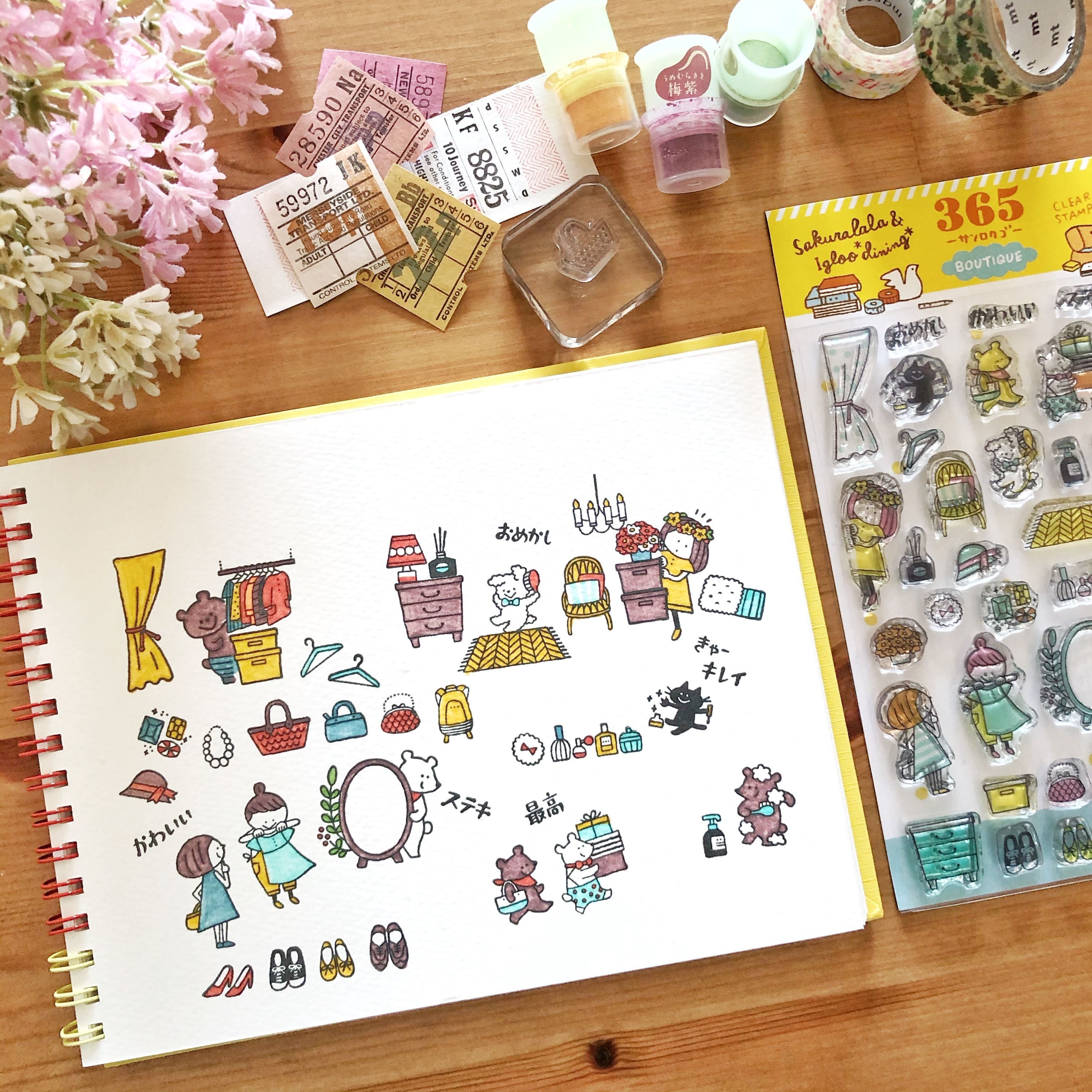 sakuralala クリアスタンプ -Boutique- 365046 | パピアプラッツBASE店