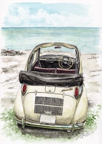 高画質水彩イラストデータ(MAZDA ND ROADSTER) | PETROLHEAD STUDIO