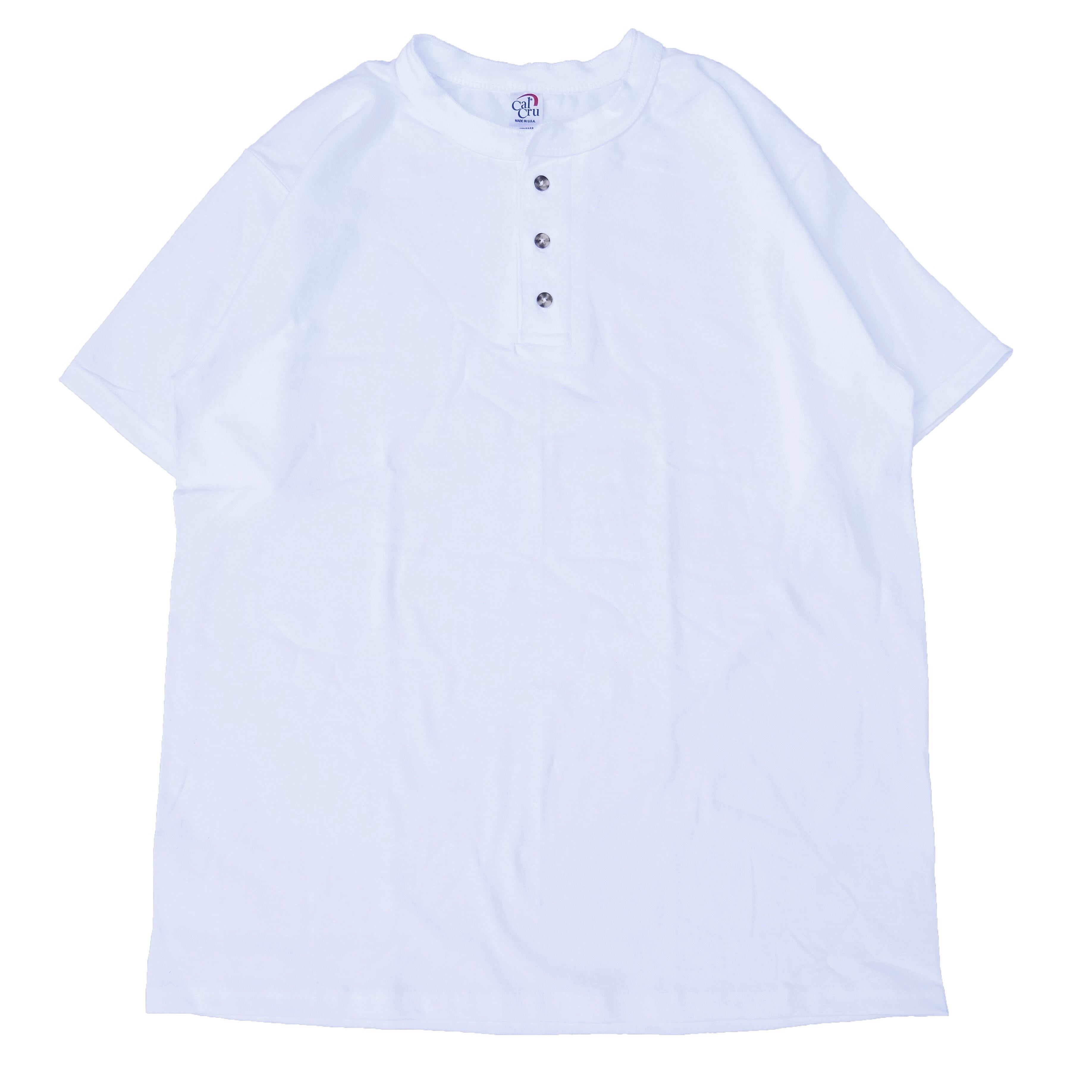 CalCru (カルクルー) 3 Button 7.2 oz Henley ホワイト