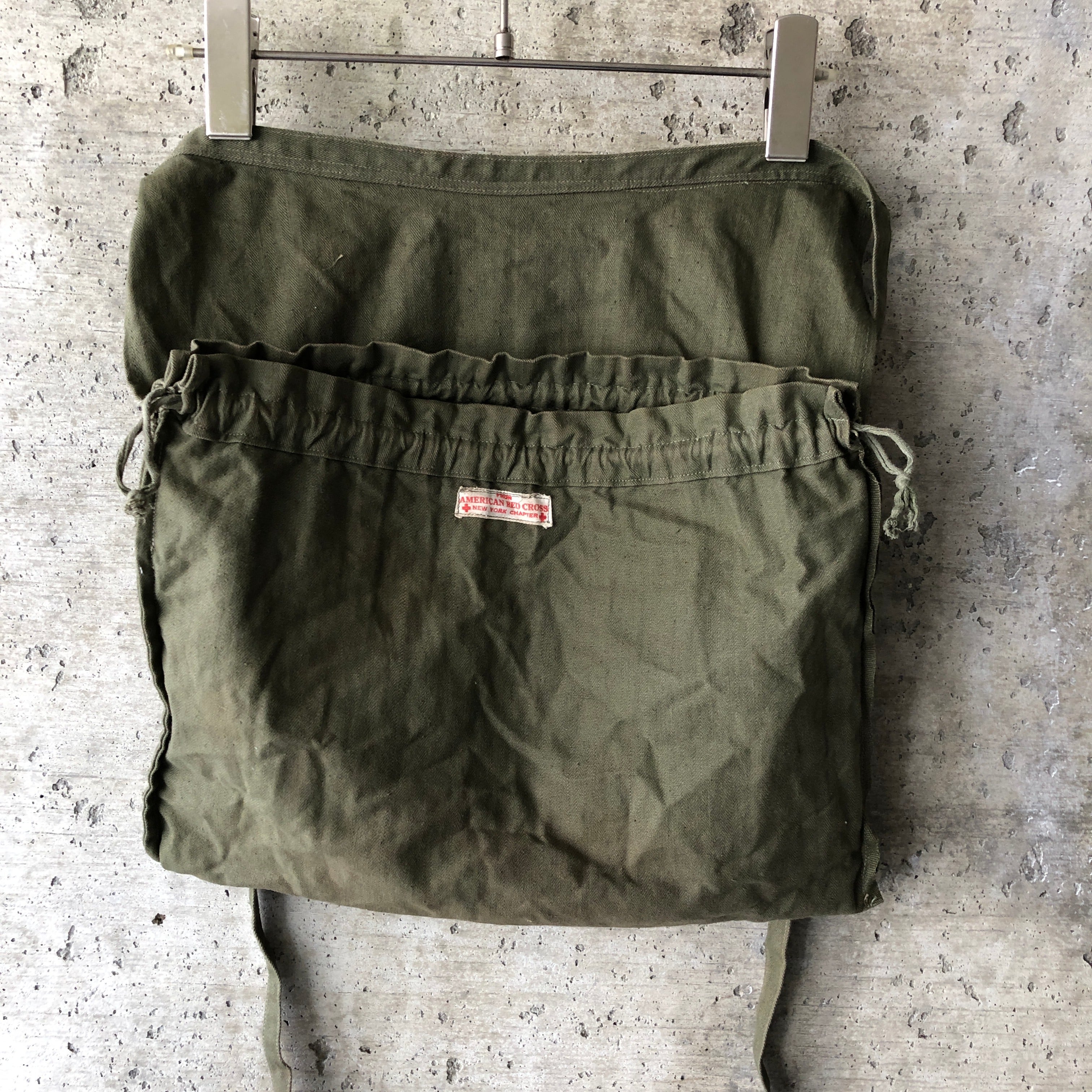 ET395 本物 実品 アメリカンレッドクロス エプロンバッグ 40s  