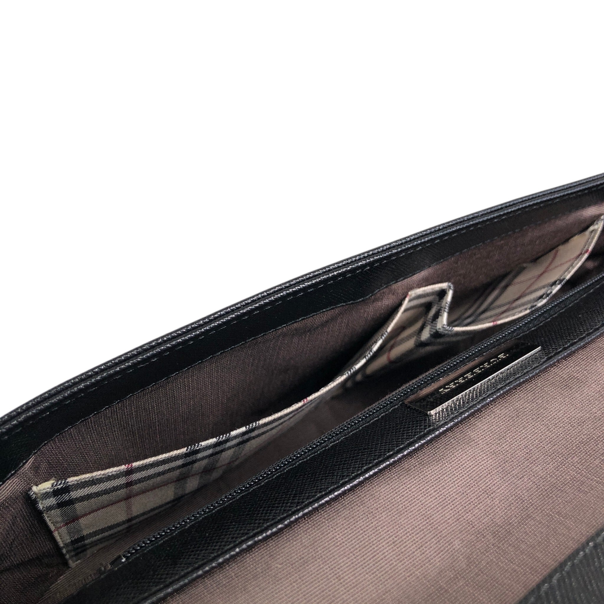 BURBERRY バーバリー ショルダーバッグ ブラック ロゴ レザー