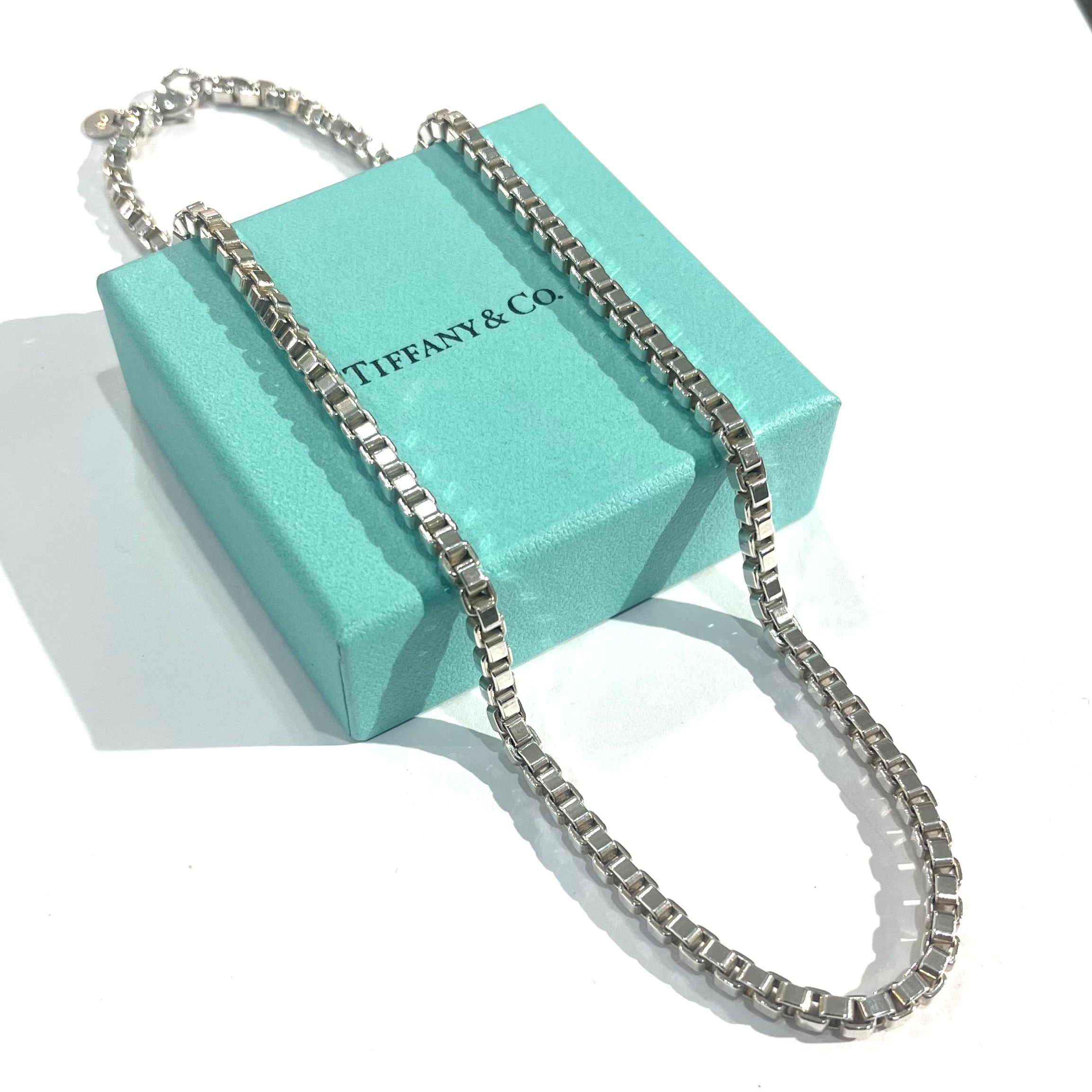 TIFFANY & CO.】2971 silver925×14K ツイストスクリューチェーン