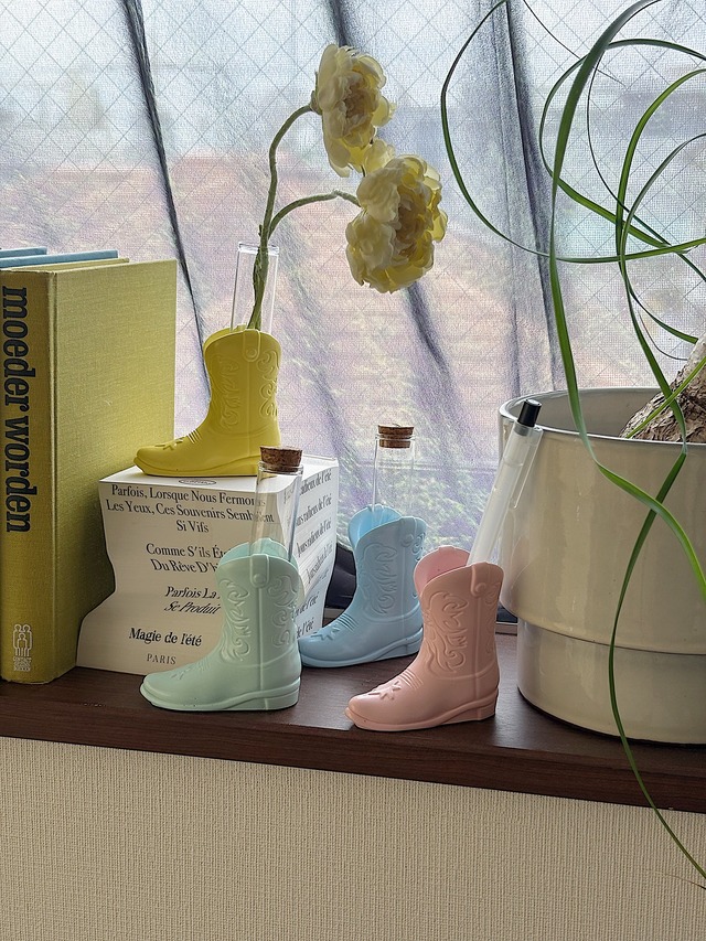 boots flower vase