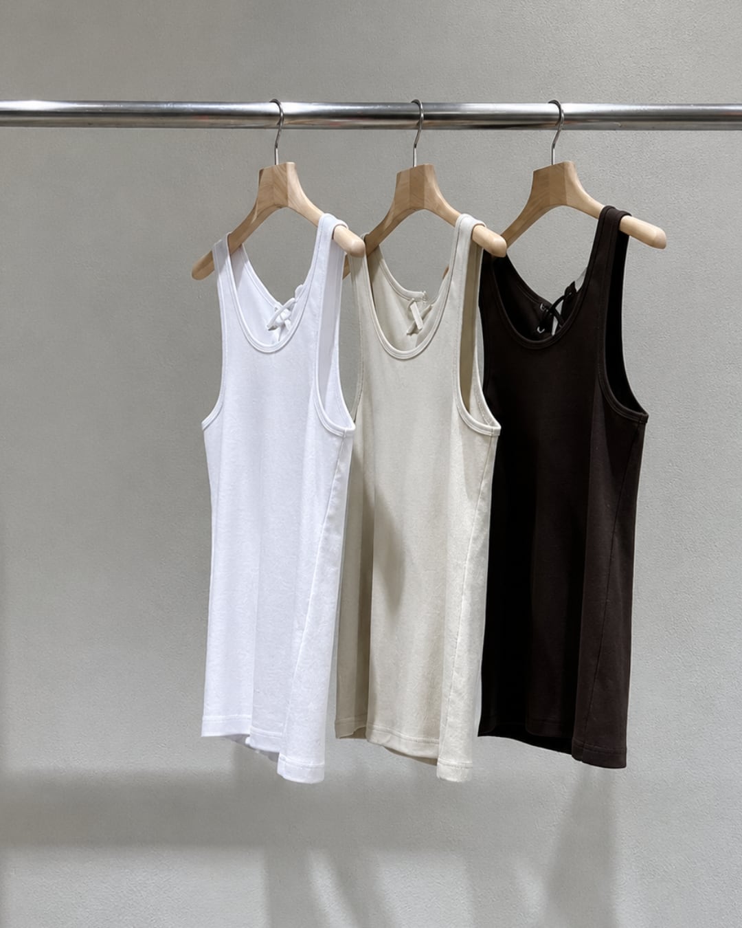 Back Lace-Up Rib Tank Top