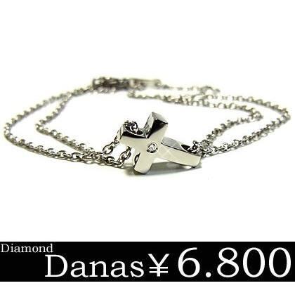 【年始セール】クロスダイヤモンドブレスレット ステンレス スチールシルバー レディース ノンアレルギー ダナス Danas ghsd01s