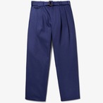 Belted Double-Pleat Trousers(Navy)