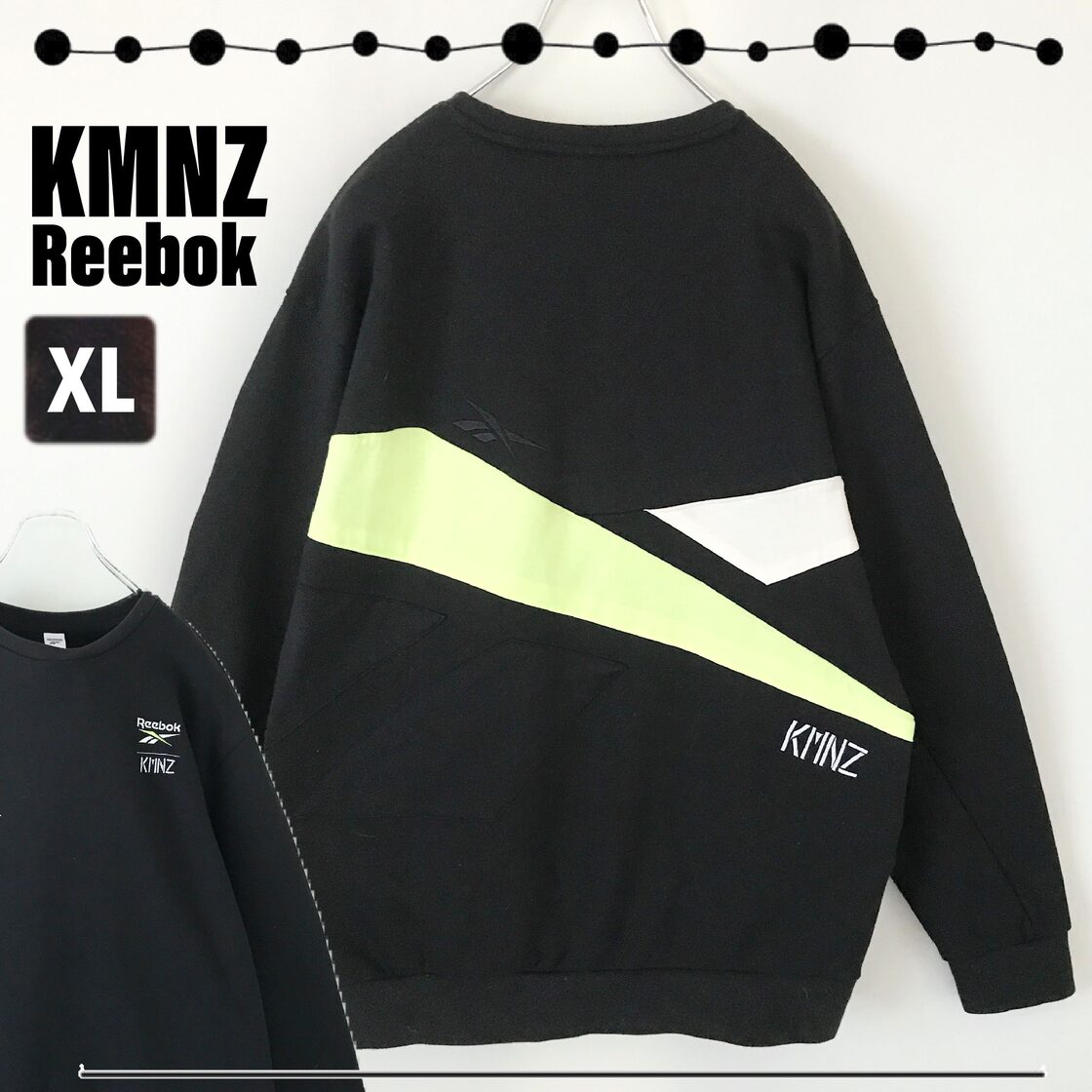 KMNZ ケモノズ/Reebok リーボック☆コラボスウェット☆ビッグベクター 