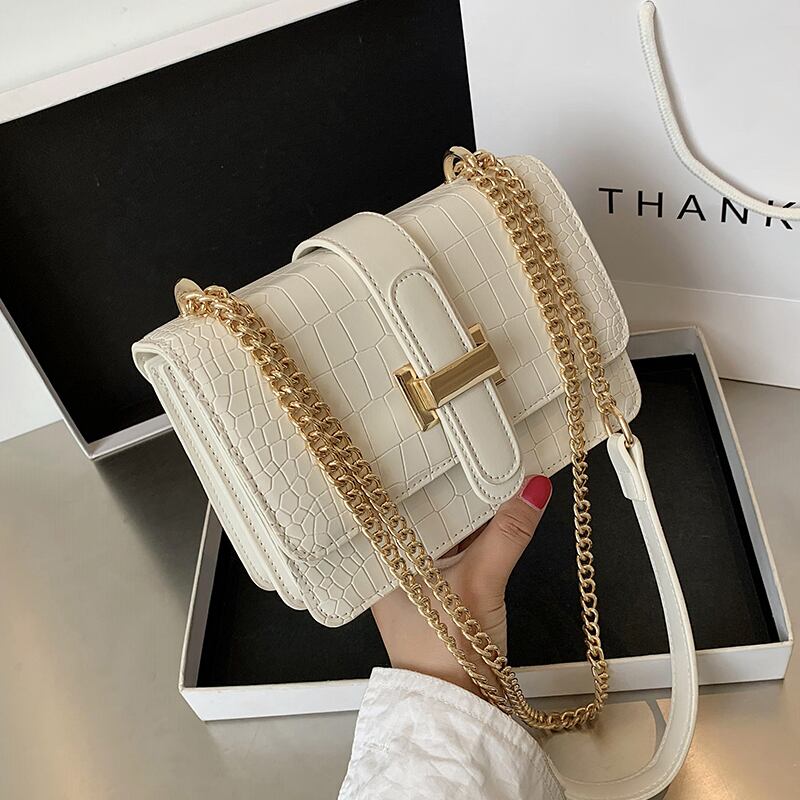 センス小さなバッグ女性2020新しいトレンディなファッションテクスチャワンショルダーメッセンジャーバッグワイルドチェーンネット赤小さな正方形バッグ Tiancai_Wing_Bag7189443