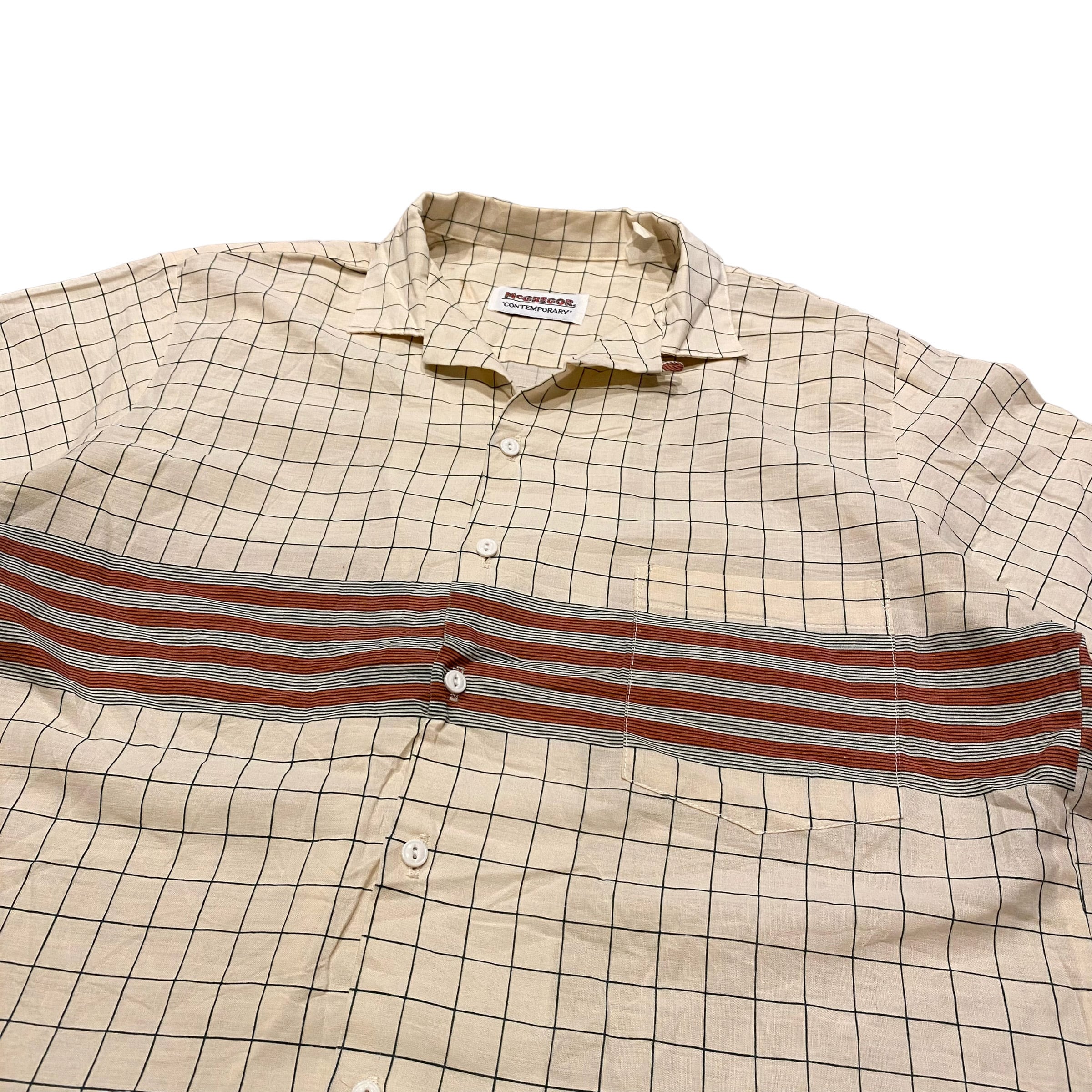 〜80's USA製 McGregor Open Collar S/S Shirt / マクレガー オープンカラー シャツ 半袖 古着 ヴィンテージ