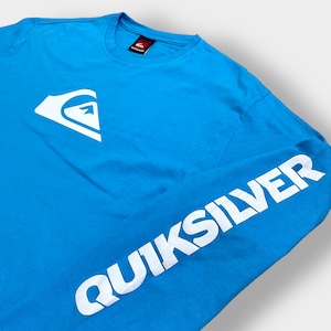 【QUIKSILVER】ロゴ プリント ロンT ロングTシャツ 長袖Tシャツ 袖プリント LARGE クイックシルバー MEXICO製 US古着