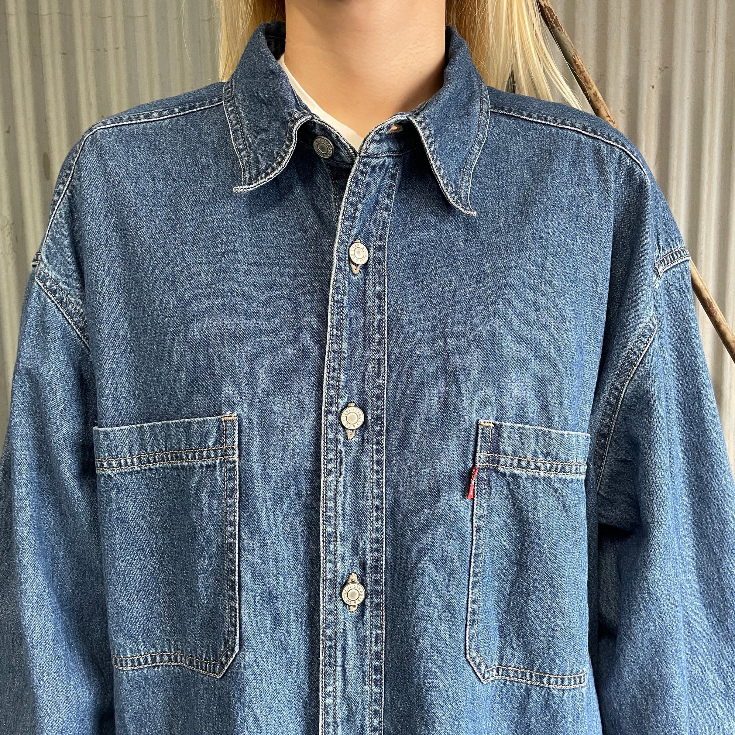 Levi's リーバイス 長袖 デニムシャツ メンズL 古着 【長袖シャツ