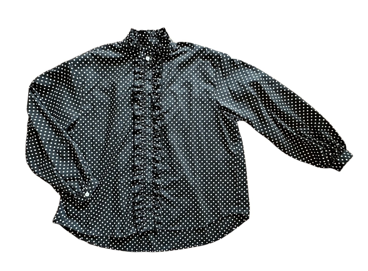 LENO POLKA DOT BLOUSE