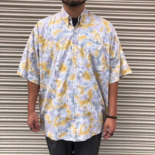 アロハ シャツ A LA FOILE コットン ハワイアン 総柄 半袖 アメリカ古着 グラフィック 00s サーフ ハワイ サンサーフ NEW FAST XL