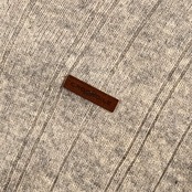 Crocodile クロコダイル Vネック ライン入り ウール混 ニット セーター L/ライトベージュグレー系 メンズ