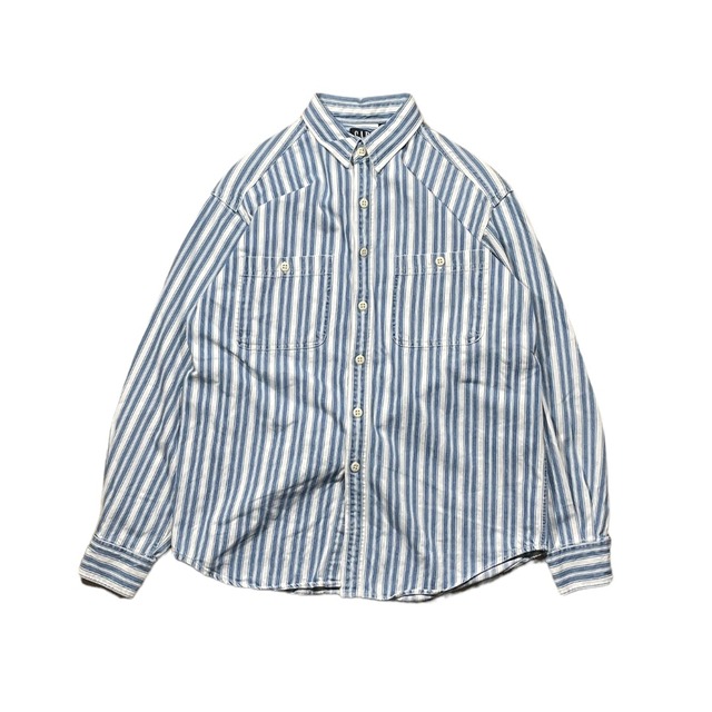 90s GAP denim striped shirt