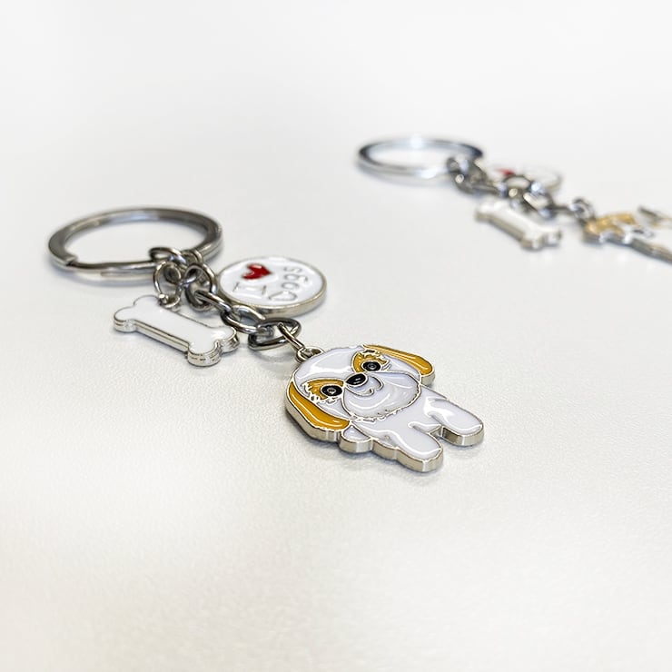 選べる3点セット ドッグキーホルダー 組み合わせ自由 鈴付き ボーン