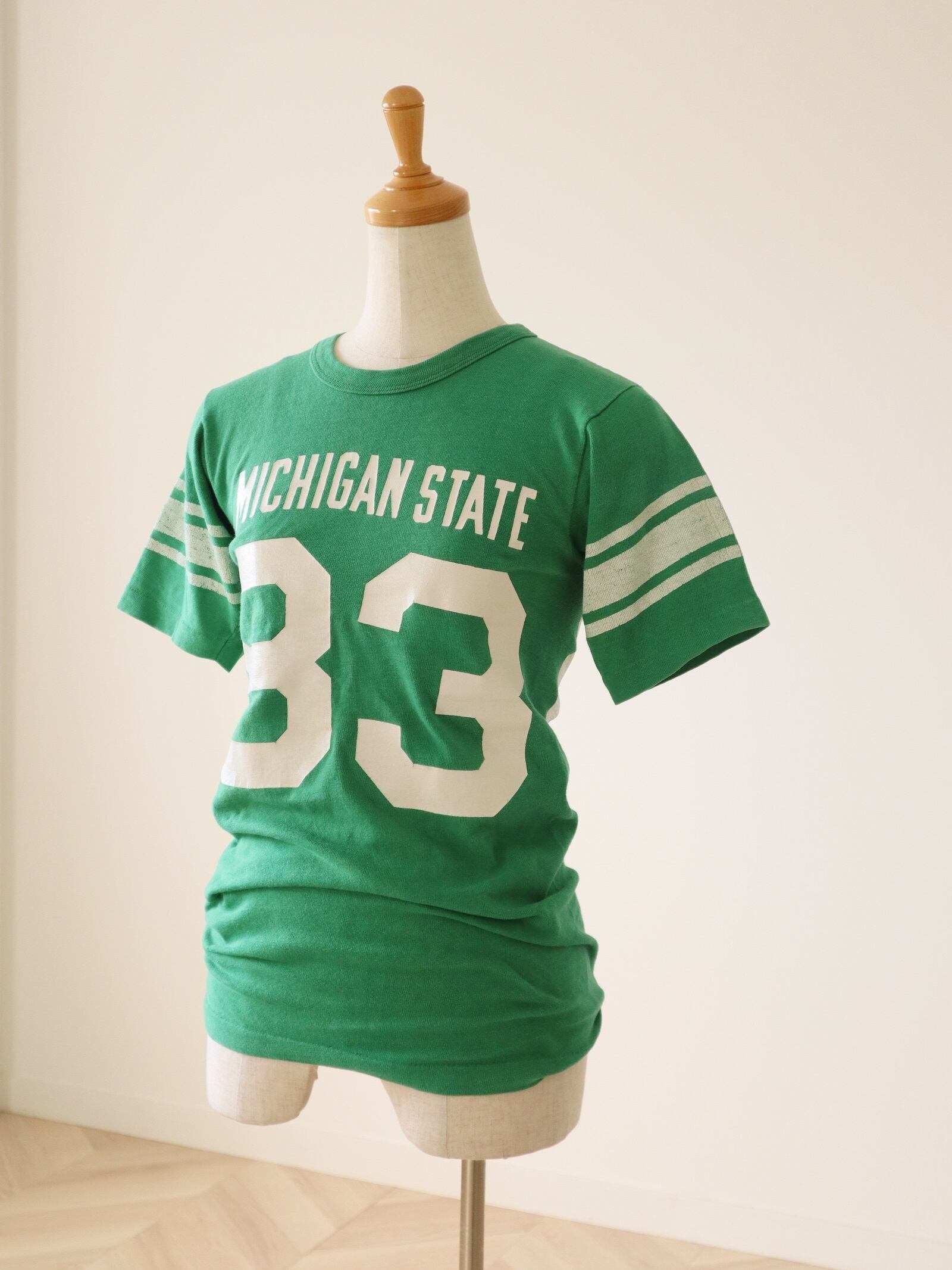 70s made in USA Champion バータグ all cotton numbering football tee(●50)