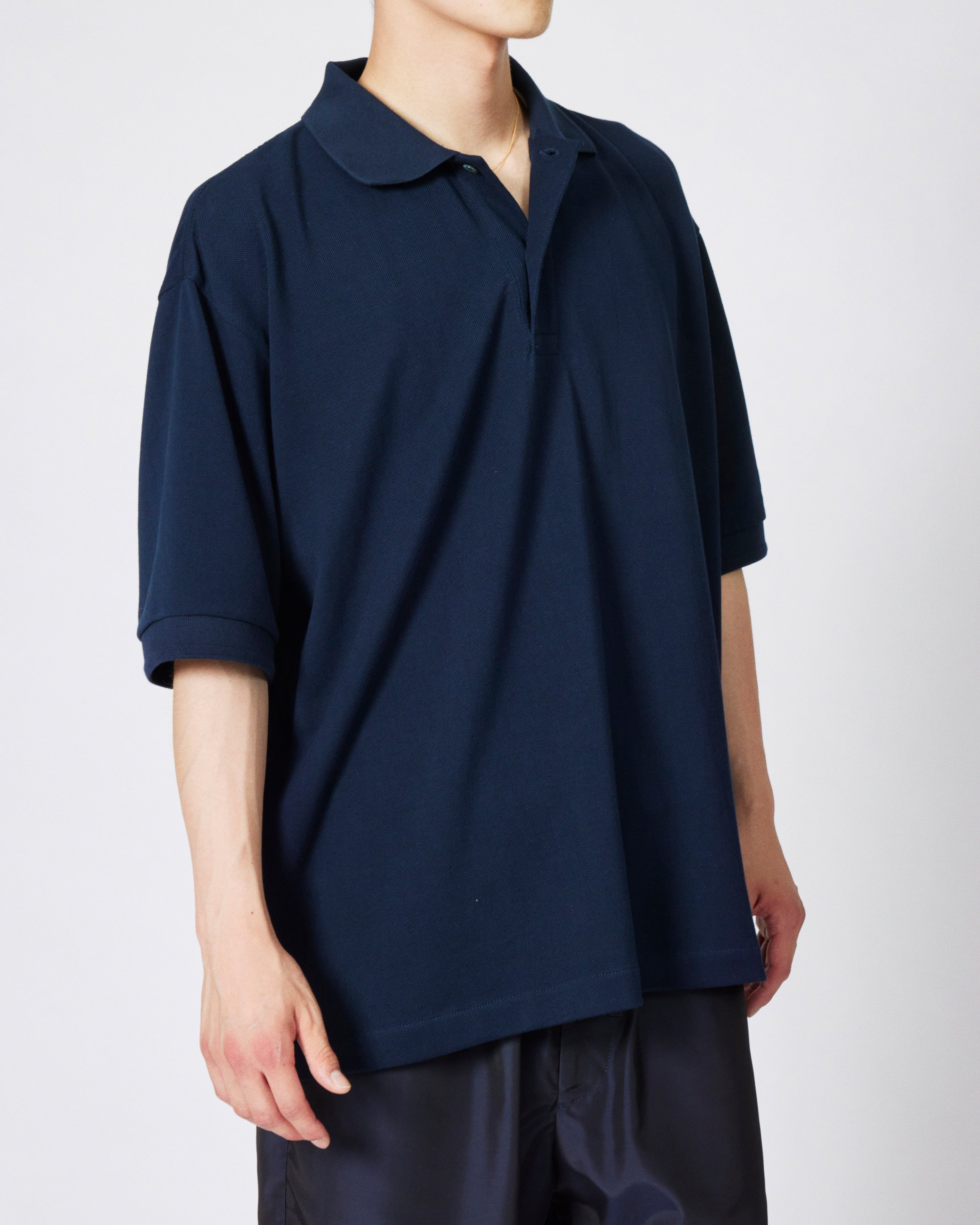 everyone piquet polo shirt (NAVY) | everyone
