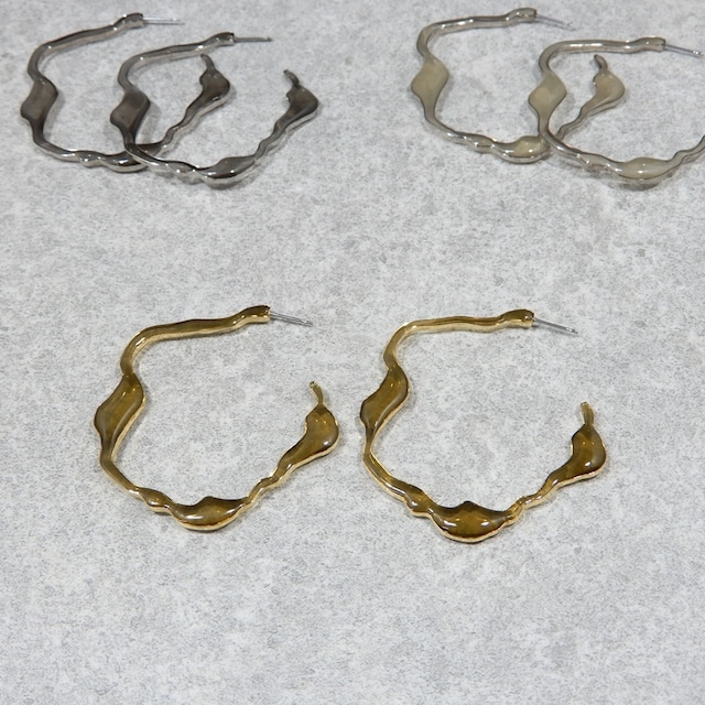 Uneven pieced earring 75-0172