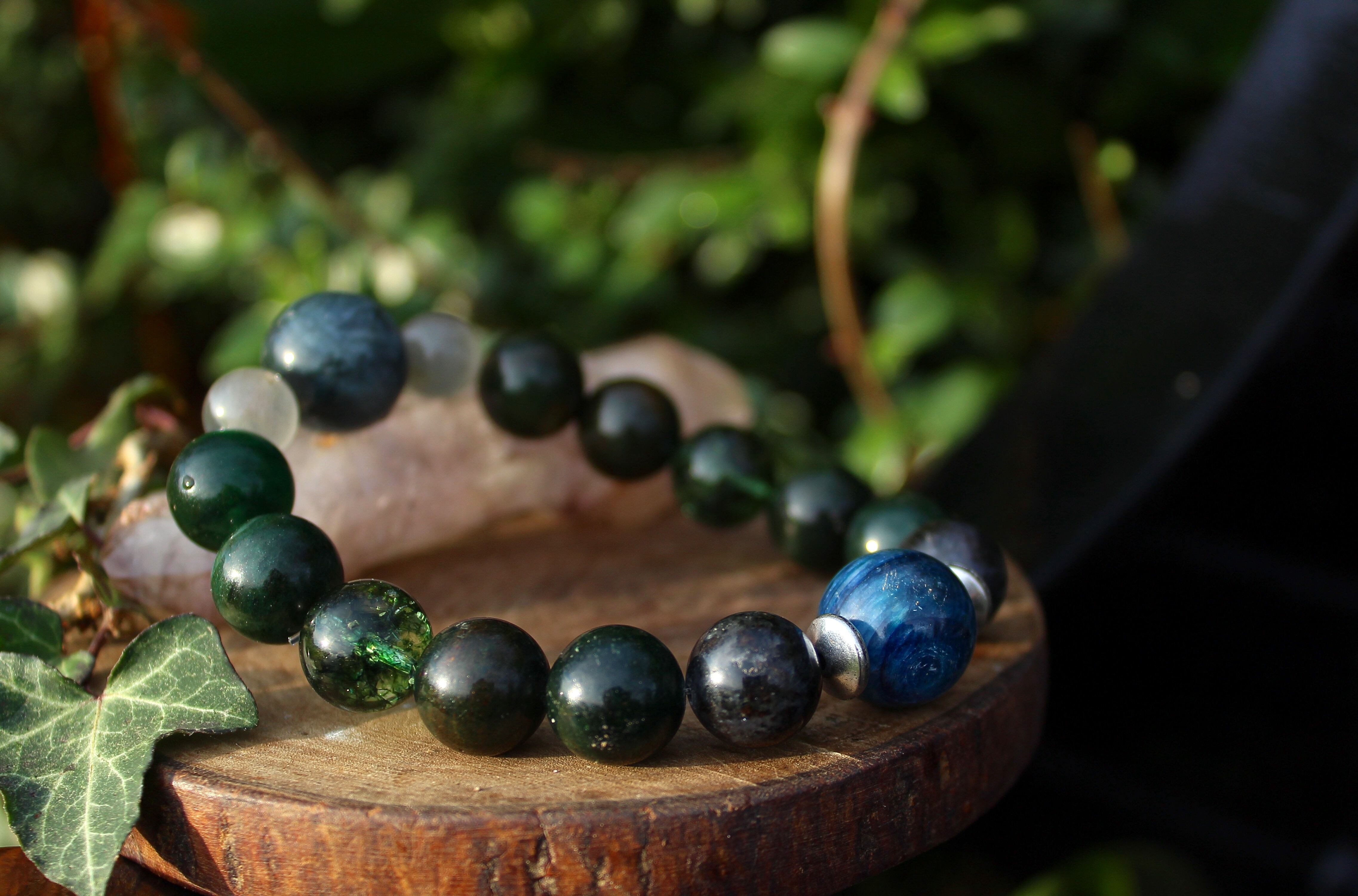 キャッツアイ、カイアナイトAAA、ラブラドライトAAA、エピドート