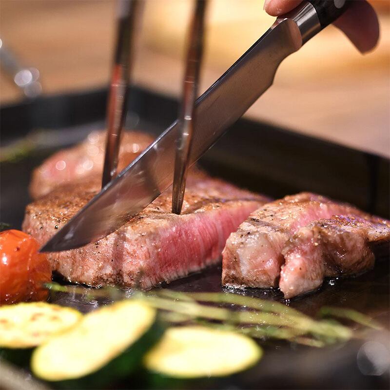 大人の鉄板 ステーキナイフ & ミート フォーク キャンプ 用品