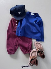 韓国子供服 / growb / ボタン ジョガーパンツ / 秋服 *XS~JM*