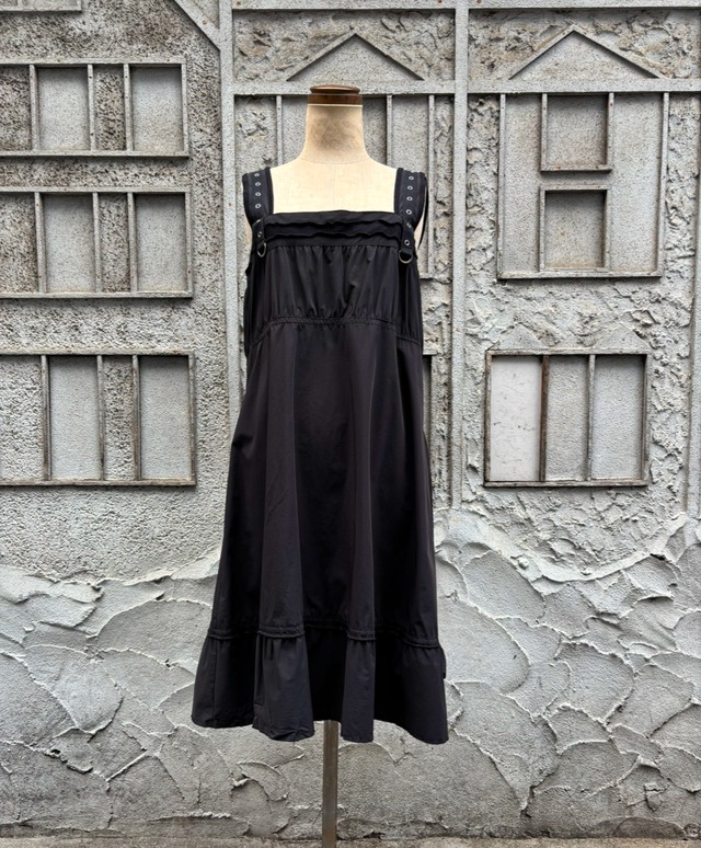 "CACHECACHE" black frill design one-piece