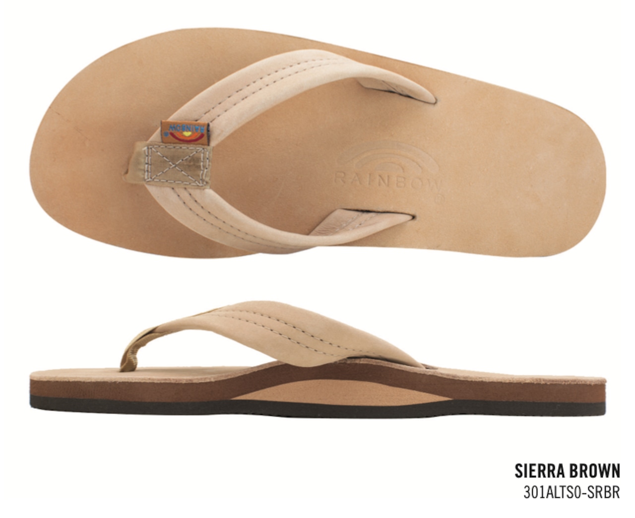 Rainbow Sandals - SINGLE LAYER LEATHER