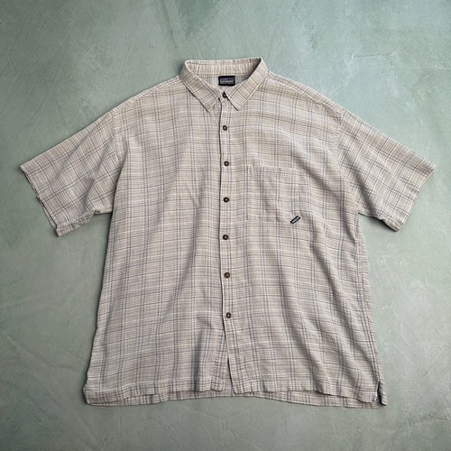 patagonia　パタゴニア　オーガニックコットン　チェックシャツ　半袖シャツ