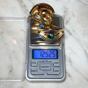 vintage LOEWE gold metal color stone bracelet