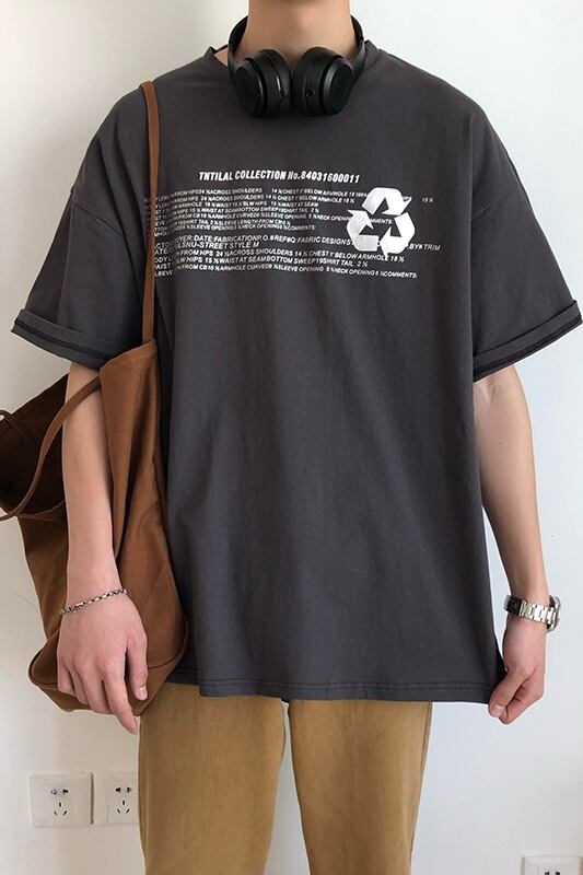 全3色 Tシャツ カットソー プリント カジュアル シンプル