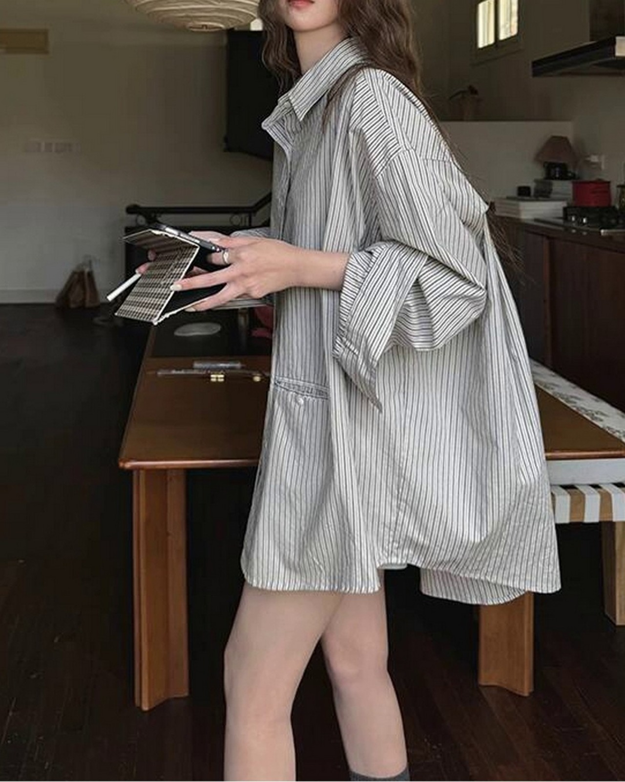 ロングスリーブストライプシャツ A0192 - 1